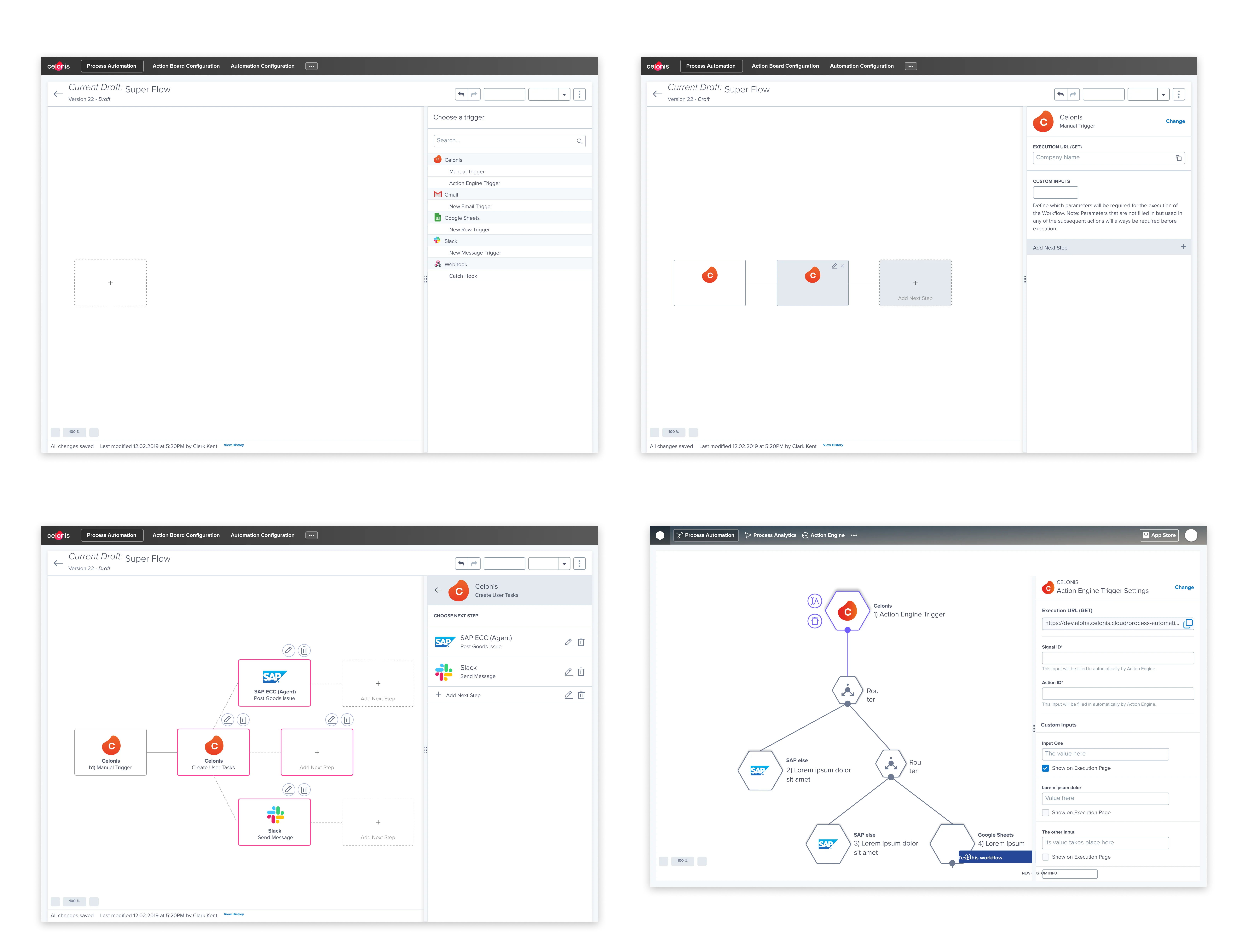 Process automation UI